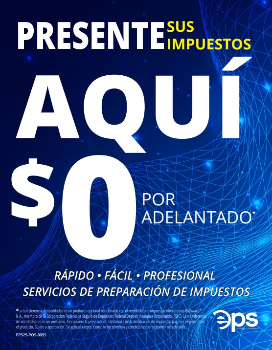 EPS — Presente sus impuestos aquí, $0 por adelantado